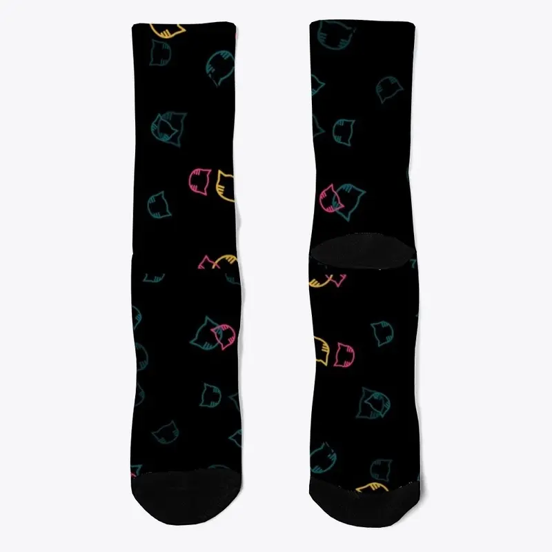 Cat Head Socks